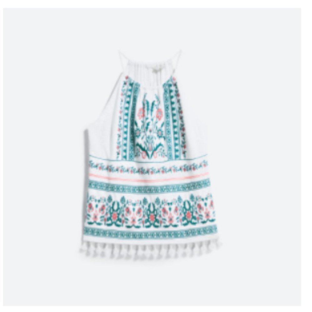 Nutria Embroidered Top